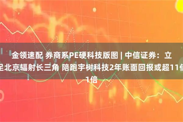 金领速配 券商系PE硬科技版图 | 中信证券：立足北京辐射长三角 陪跑宇树科技2年账面回报或超11倍