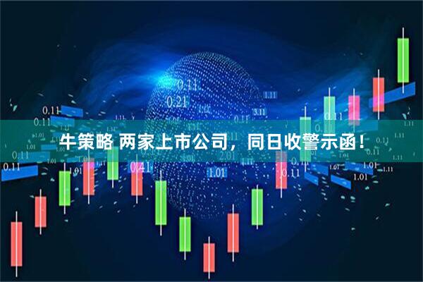 牛策略 两家上市公司，同日收警示函！