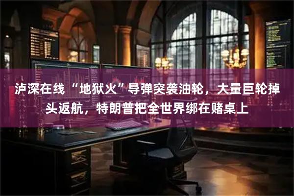 泸深在线 “地狱火”导弹突袭油轮，大量巨轮掉头返航，特朗普把全世界绑在赌桌上